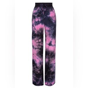 Pink and Black Tie-Dye Pants